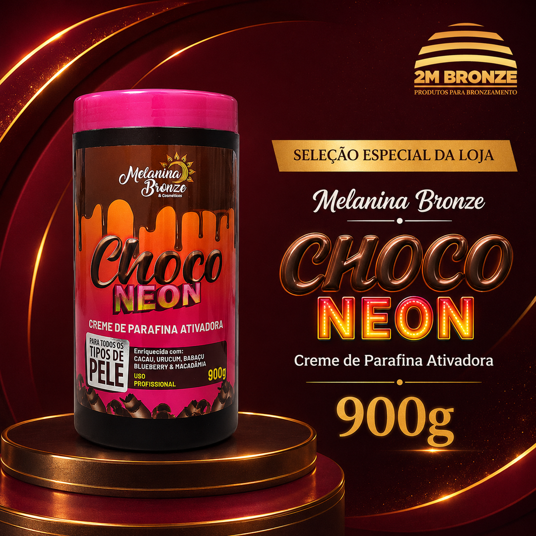 Melanina Bronze Parafina Choco Neon 900g