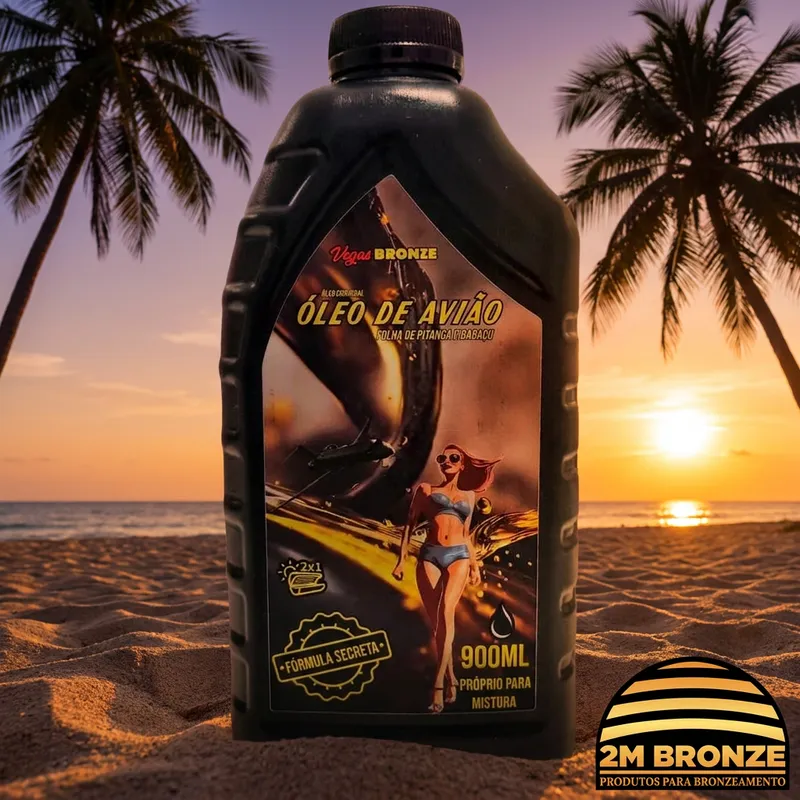 Vegas Bronze Óleo Corporal de Avião Preto 900ml
