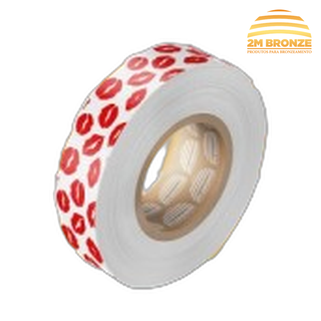 Fita 2M Beijo Branco com Vermelho