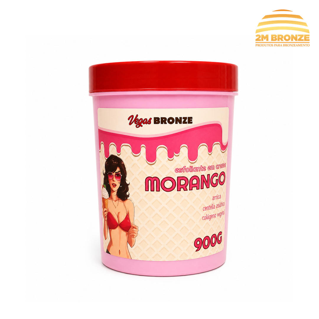 Vegas Bronze Esfoliante Sorvete Morango 900g