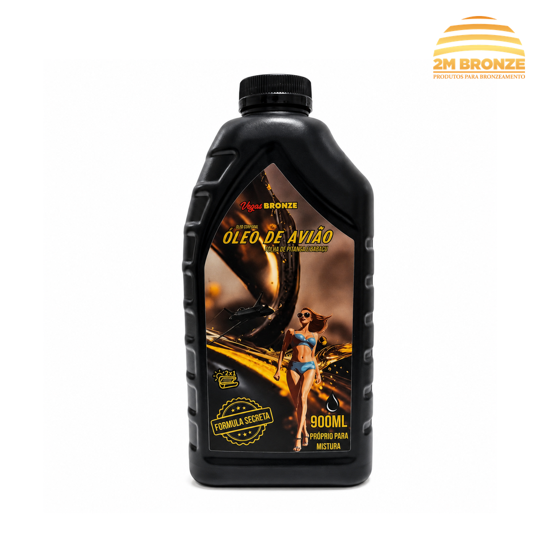 Vegas Bronze Óleo Corporal de Avião Preto 900ml