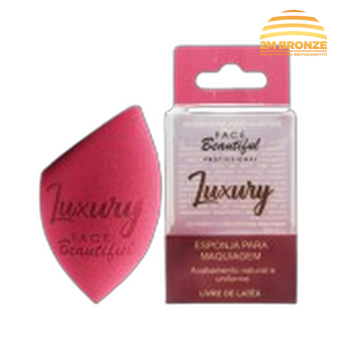 Esponja para Maquiagem Chanfrada Luxury - Face Beautiful