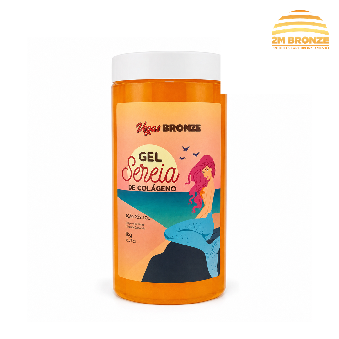 Vegas Bronze Gel Sereia de Colágeno 1kg