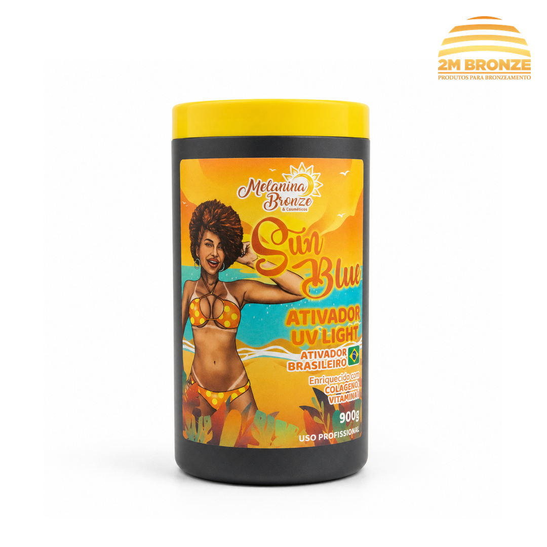 Melanina Bronze Ativador Uv Sun Blue 900g