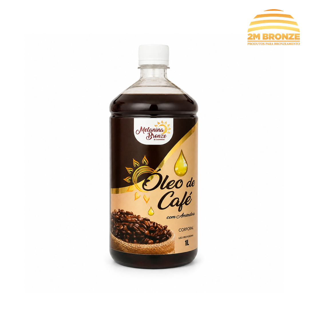Melanina Bronze Óleo de Café com Amêndoas  1L