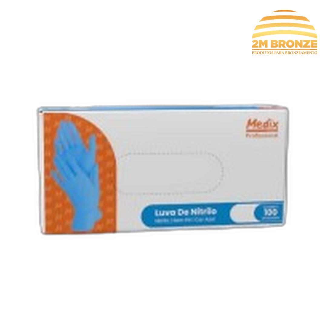 Caixa Luvas Nitrílica Azul M