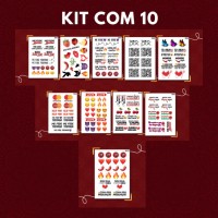 Kit com 10 Tatuagens 3D