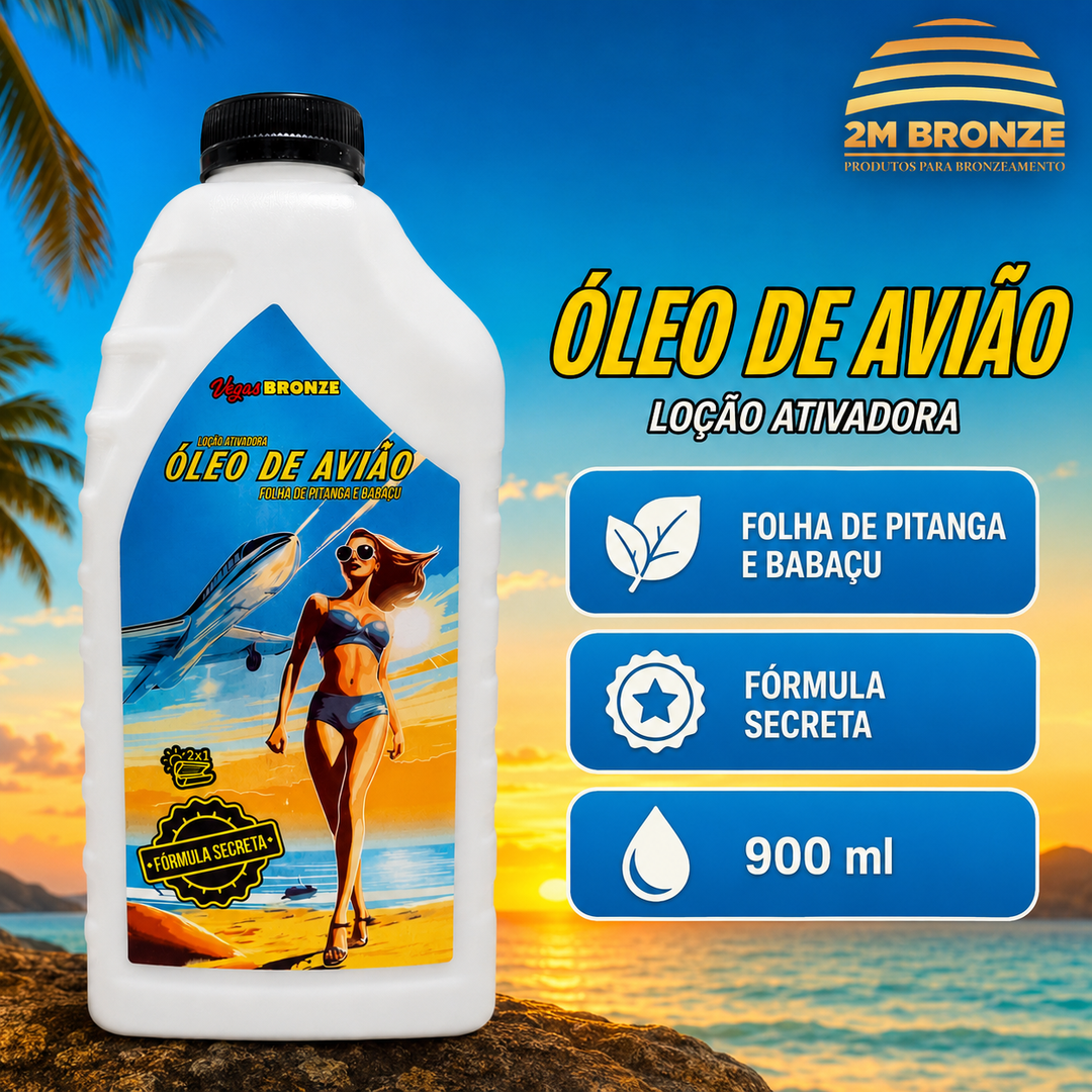Vegas Bronze Loção Ativadora Óleo de Avião 900ml