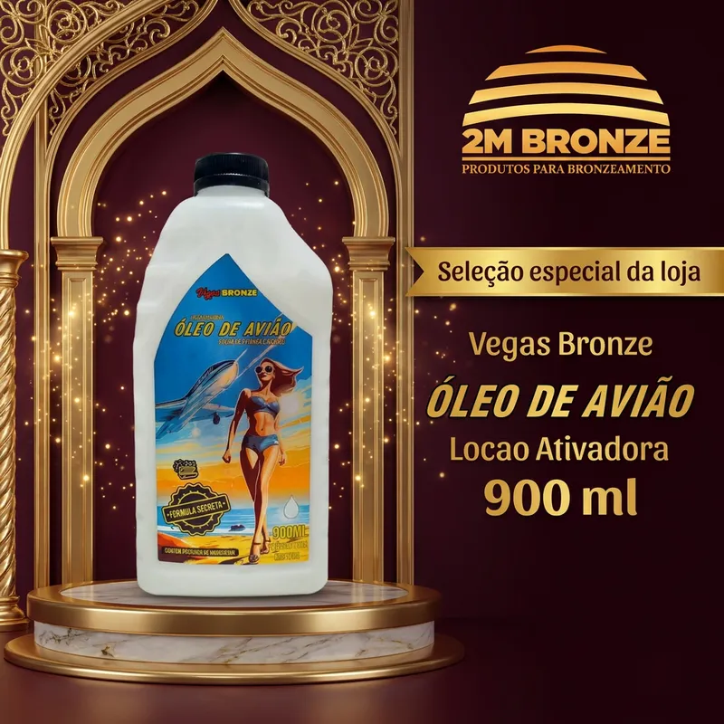 Vegas Bronze Loção Ativadora Óleo de Avião 900ml