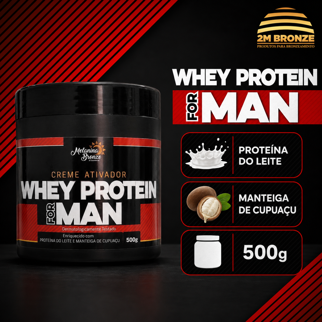 Melanina Bronze Ativador Whey Protein For Man 500g