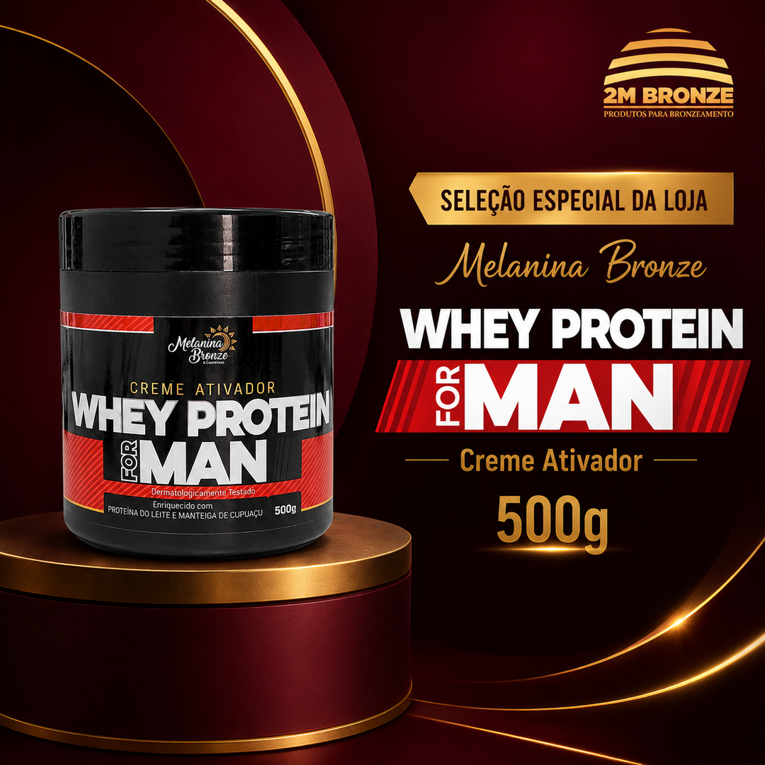 Melanina Bronze Ativador Whey Protein For Man 500g