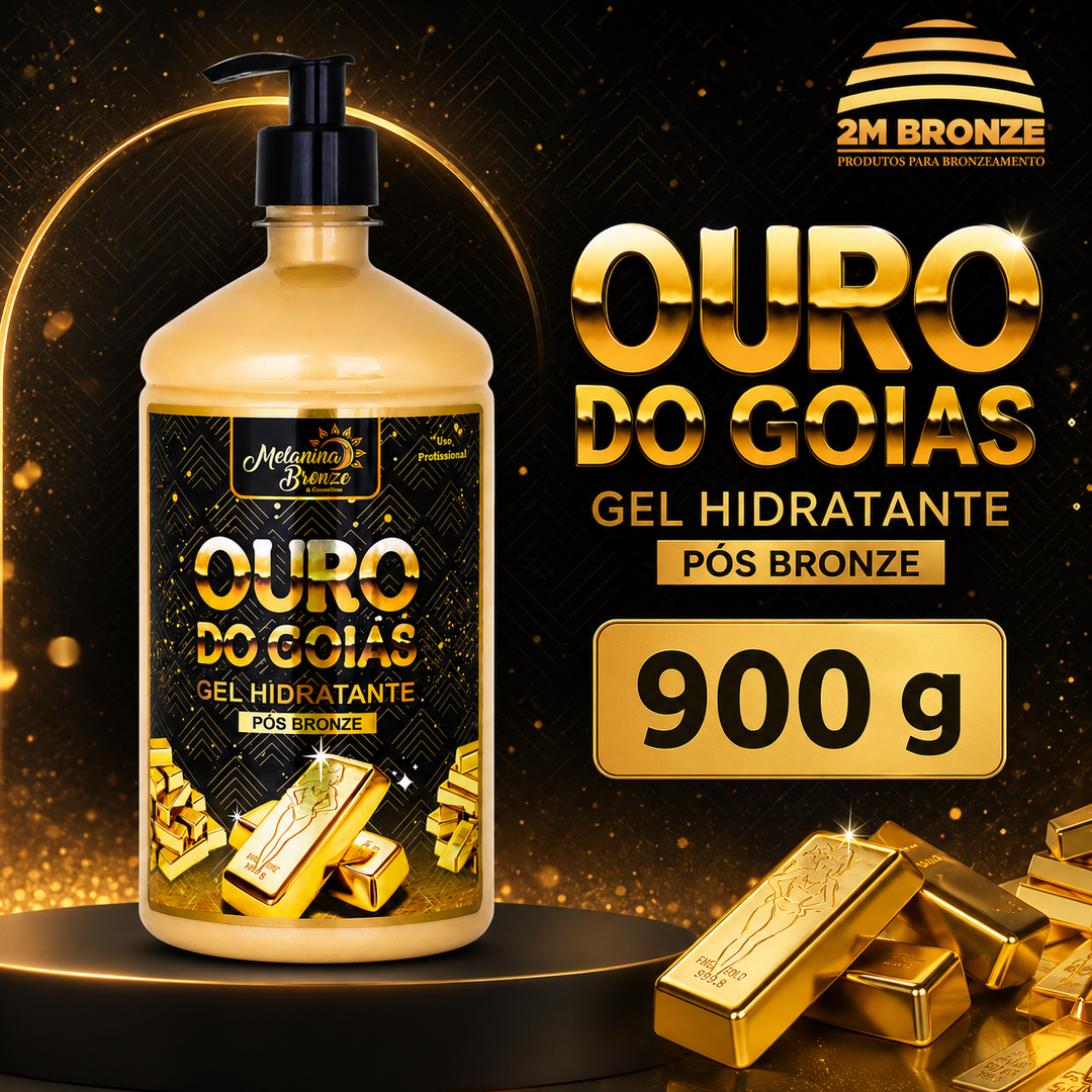 Melanina Bronze Gel Hidratante Ouro do Goiás 900g
